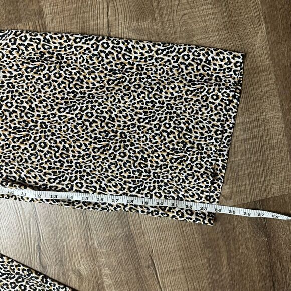 J. Crew | Women's Wide-leg Cropped Pant In Leopard-print Silk - Picture 7 of 10